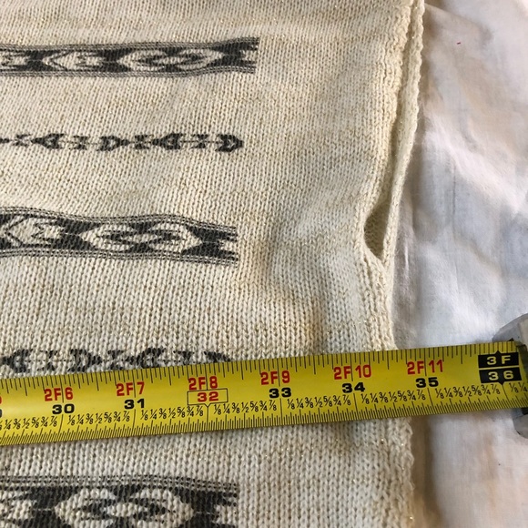 Kimberly C. Pullover Poncho Sweater Southwestern Boho w/Gold Glitter Flecks - Picture 5 of 9